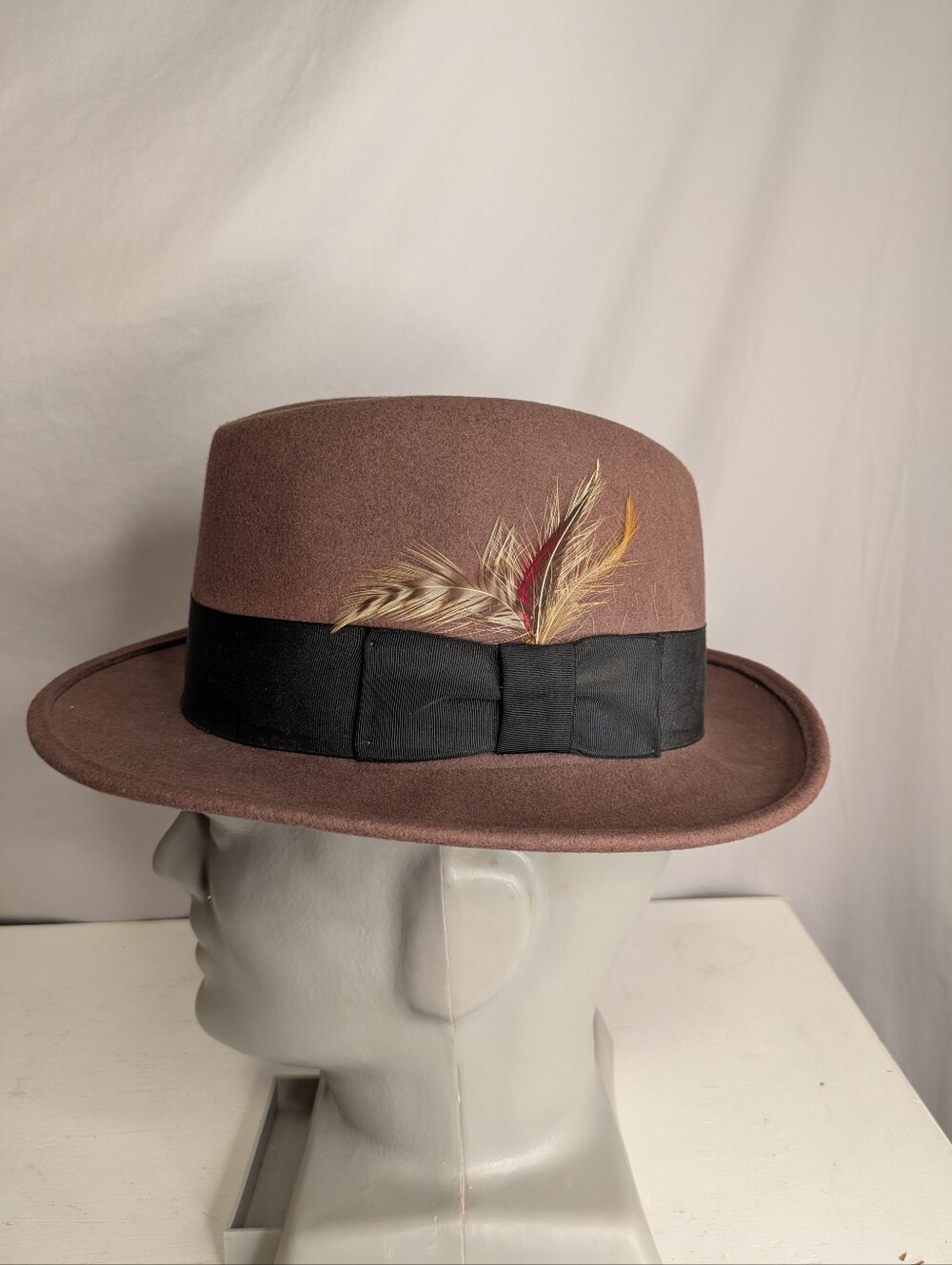 Brown Wool Men's Fedora Broner Designer Collection Madison Size Large
